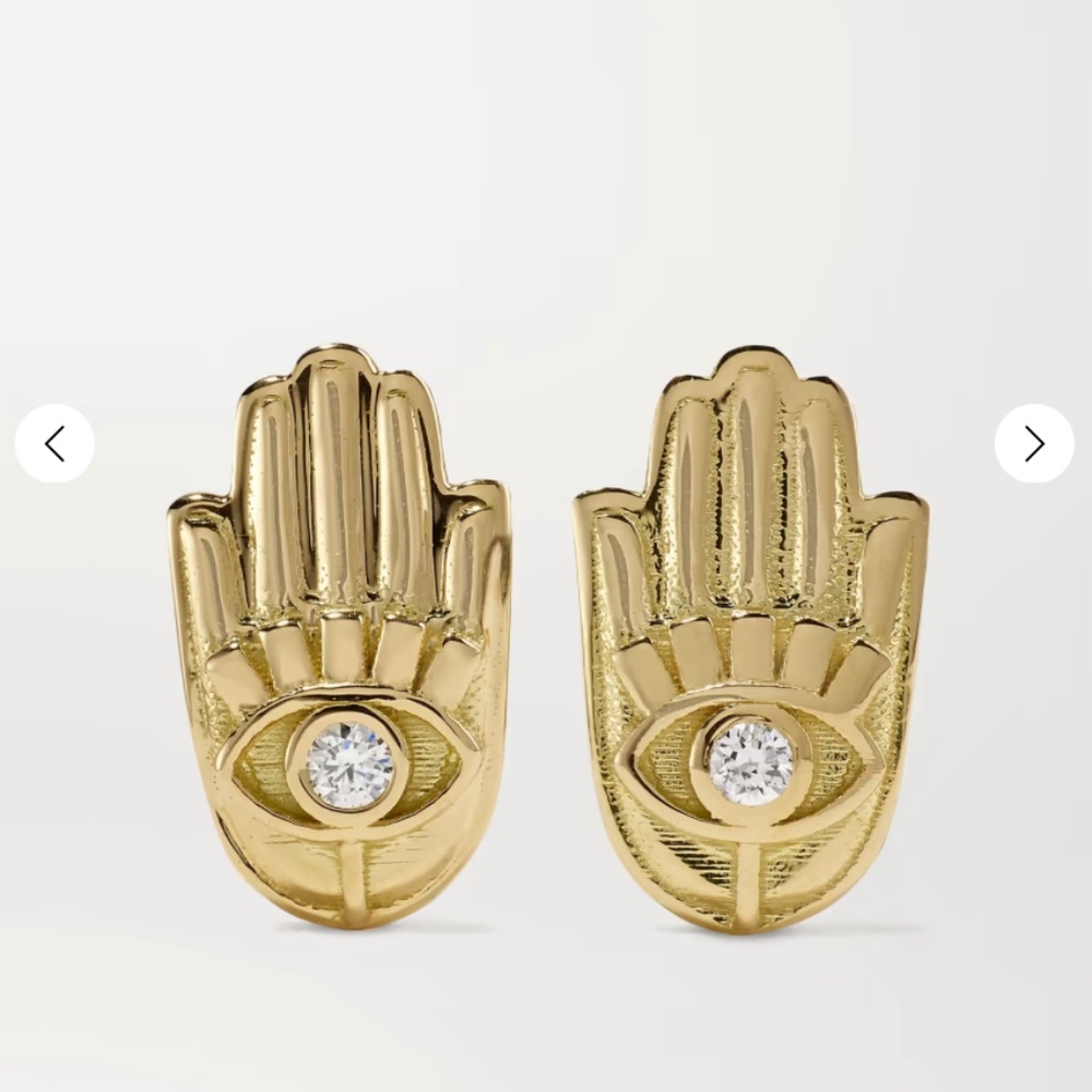 Brent Neale Hamsa Earrings with Diamonds!